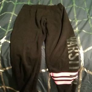 Black and pink sweatpants